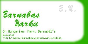 barnabas marku business card